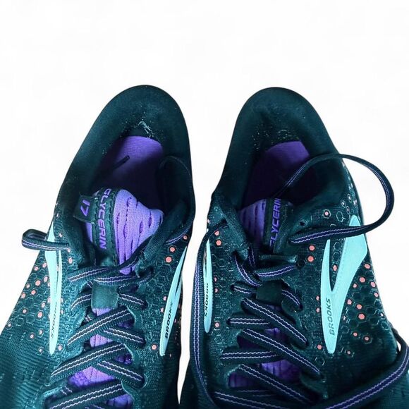 Brooks Glycerin 17 Women’s Size 10 B Wide Width Running Shoes Purple Orange - Picture 6 of 7